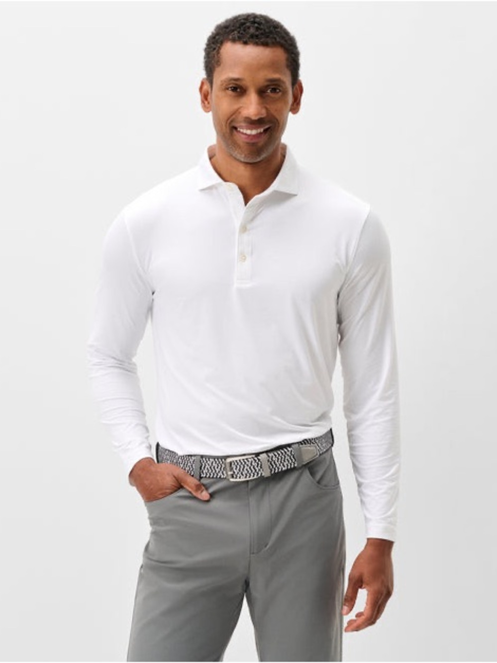 Johnnie-O | Performance Featherweight Long Sleeve Polo - Swing | Size Large